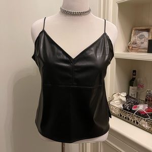 Abercrombie Vegan Leather Tank Top
